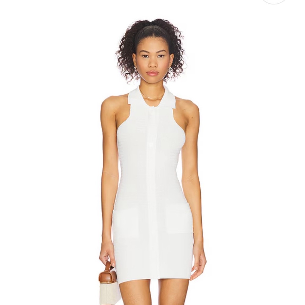 REVOLVE White Halter Mini Dress